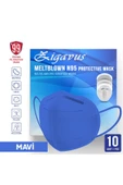Zigavus N95 Maske Mavi Renk 10 Adet - Ce & Iso Sertifikalı Çift Kat Meltblown Filtreli - 1