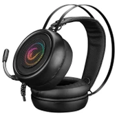 RAMPAGE SN-R8 VANDAL SİYAH USB 7.1 RAINBOW LED + SES KONTROLLÜ MİKROFONLU OYUNCU KULAKLIĞI RAMPAGE - 4