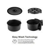 Karaca Air Pro Cook XL 2 in 1 Konuşan Airfryer Walnut Brown thumbnail 6