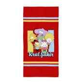 Karaca Home X Kral Şakir Sıkı Dostlar Plaj Havlusu 75x150 cm thumbnail 2