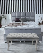 Gazzini Classic Chester Model Kapitoneli Puf, Beyaz thumbnail 11