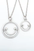 2'li Gülen Surat - Smile Gümüş Kaplama Kolye Seti thumbnail 1