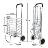 Katlanabilir Taşınabilir Alışveriş ve Taşıma  Arabası thumbnail 3