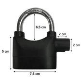 Desibel Siyah Alarmlı Çok Fonksiyonlu Ekstra Güvenlikli Kare Asma Dolap Kilidi - 3