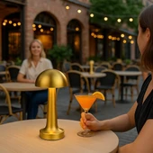 GOLD ALTIN MANTAR DESENLİ 3 RENK DOKUNMATİK MASA LAMBASI GOLD ŞARJLI AYARLANABİLİR MASA LAMBASI thumbnail 3