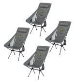 Sky Ultralight Katlanabilir Kamp Sandalyesi Gri 4 Adet thumbnail 1
