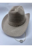 Kardelen Butik Denizli Batı Western Hasır Şapka ( Unisex ) ( Kahve ) - 2