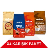 Qualità Oro + Crema e Gusto Classico + Suerte + Crema E Aramo Çekirdek Kahve (1000gr) 4'Lü Paket - 1