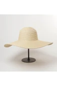Kardelen Butik Denizli Lüx Hasır Plaj Şapkası , Katlanabilir Geniş Birim ( Çap 47 Cm, Içinde Daraltma Ipi Mevcuttur ) thumbnail 3