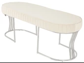 Viego Silver Striped Bench Puf thumbnail 6