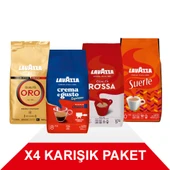 Qualità Oro + Crema e Gusto Classico + Qualità Rossa + Suerte Çekirdek Kahve (1000gr) 4'Lü Paket - 1