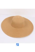Kardelen Butik Denizli Lüx Hasır Plaj Şapkası , Katlanabilir Geniş Birim ( Çap 47 Cm, Içinde Daraltma Ipi Mevcuttur ) - 4
