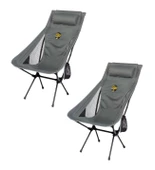 Sky Ultralight Katlanabilir Kamp Sandalyesi Gri 2 Adet thumbnail 1