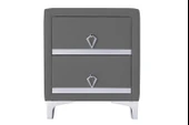 Doppia Linea Silver Komodin, İki Çekmeceli - 2