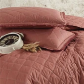 Clasy Çift Kişilik Yatak Örtüsü Tafana V5 Kiremit thumbnail 3