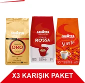 Qualità Oro + Qualità Rossa + Suerte Çekirdek Kahve (1000gr) 3'Lü Paket - 1