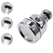 3 Fonksiyonlu Mutfak Lavabo Başlığı, 360 Derece Dönen, Tasarruflu, Musluk Başlığı, Krom, thumbnail 1