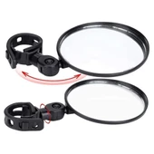Elektrikli Scooter Bisiklet Dikiz Aynası, Tüm Bisikletlerle uyumlu, 8 cm Çap, Gidon Kelepçesi, 360 Derece, 2 Adet, thumbnail 4