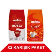 Qualità Rossa + Suerte Çekirdek Kahve (1000gr) 2'Li Paket - 1