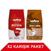 Qualità Rossa + Crema E Aroma Çekirdek Kahve (1000gr) 2'Li Paket - 1