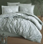 Clasy Ranforce Nevresim Takımı Çift Kişilik Irma V1 Mint - 1