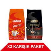 Suerte + Espresso Barista Gran Crema Çekirdek Kahve (1000gr) 2'Li Paket - 1