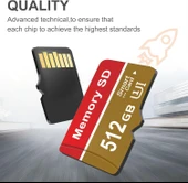 512GB Microsd Kart Hafıza Kartı Telefon IP Kamera Pc Uyumlu thumbnail 2