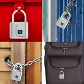 Anahtarsız Parmak İzi Güvenlik Kilidi Asma Kilit Şarjlı, parmak tanıma, akıllı biyometrik hırsızlık koruma kilidi, bagaj çantası, fitness stüdyosunda kilitli bölme, thumbnail 5