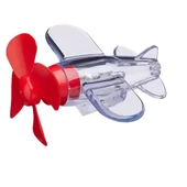 LED Işıklı, Motosiklet, Kask, Araba için Süs Uçağı, Pilsiz Çalışan, Kırmızı-Mavi Işık Efektli thumbnail 1