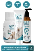 muvicado Kısır Kedi Eklem Sağlığı Destekleyici Takviye Seti Glukozamin Tablet Multivitaminli Malt Balık Yağı - 1