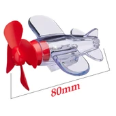 LED Işıklı, Motosiklet, Kask, Araba için Süs Uçağı, Pilsiz Çalışan, Kırmızı-Mavi Işık Efektli thumbnail 4