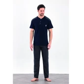 Estiva %100 Pamuk İnterlok Kısa Kol Erkek Pijama Takım thumbnail 2