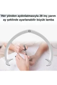SMAYLİNG Katlanabilir Masa Üstü Ay Lambası 36 Yükseklik 73 En Kumandalı Kirpik Kaş ve Tırnak LED Masa Lambası - 2