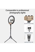 SMAYLİNG 22 Inç Ring Light Mega Boy Döküm Ayaklı Kuaför Makyaj Işığı Youtube Canlı Yayın Led Halka Lüx - 5