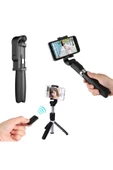 SMAYLİNG Kablosuz Stant Tripod Katlanabilir Uzatılabilir Selfi Çubuğu Ios&android Gopro Uyumlu Vlog Kit - 5