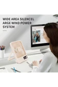 SMAYLİNG Şarjlı Fan Vantilatör Standlı Sessiz Serinletici Taşınabilir Ayarlanabilir kademeli Ev Ofis Seyahat - 2