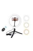 SMAYLİNG Bluetooth Kumandalı 10 İnç LED Tripodlu Makyaj ve Video Işığı Telefon Tutucu + Uzaktan Kumanda Işığı - 4