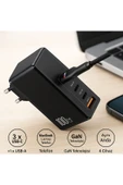 SMAYLİNG 100W GaN Hızlı Şarj Adaptörü | 3x USB-C + 1x USB-A | Laptop MacBook Telefon Uyumlu - 2