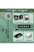 SMAYLİNG 10 Inç 26 Cm Rgb Işıklı Tripod Çok Renkl Led 210 Cm Tripot Youtube Tiktok Işığı Ve Bluetooth Kumanda - 3