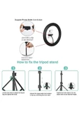 SMAYLİNG 10ınç Youtuber Led Işıklı Tripod Selfie Makyaj Işığı Sürekli Ring Light 26cm 2.1 M Ayaklı Tripot - 5
