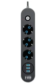 SMAYLİNG Akım Korumalı 3’lü Grup Priz Uzatma Kablosu 3 X Usb 3 X Anahtar 2 Metre Kablo 2500w - 2