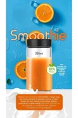 SMAYLİNG Smoothie Makinesi Şarjlı Portatif Taşınabilir El Blenderi Buz Kırıcı Mama Karıştırıcı Spor - 3