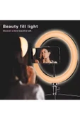 SMAYLİNG Bluetooth Kumandalı 10 İnç LED Tripodlu Makyaj ve Video Işığı Telefon Tutucu + Uzaktan Kumanda Işığı - 6