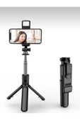 SMAYLİNG Mini Tripod Youtuber Stand Triport Selfi Çubugu Uzaktan Kumandalı 2 Kademeli Işık Mini Selfie - 4