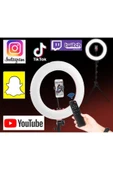 ELROND A+ Kalite Megalux Ring Light Led Işık Halkası 14 Inç Profesyonel Influencer Işığı Ve 210 Cm Monopod - 7