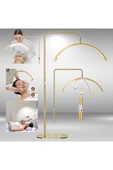 SMAYLİNG Ay Lamba Profesyonel Işık Makeup Klinik Çekim Işığı Ipek Kirpik Estetisyen Tatto Işığı 28 ınç gold - 8