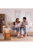 SMAYLİNG Ultrasonik Hava Nemlendirici Şömine Görünümlü Işıklı Aromaterapi Aroma Difüzör  3 LT Kapasite - 4