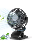 SMAYLİNG Şarj Edilebilir Mandallı Mini Vantilatör – 3 Kademeli Sessiz Masa Fanı - 1