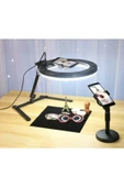 SMAYLİNG 10" Ring Light Youtuber Ürün Çekimleri Masa Üstü Stantlı Selfie Işığ Vlog Kit - 1