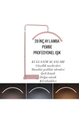 SMAYLİNG Ay Lamba Profesyonel Işık Makeup Klinik Çekim Işığı Ipek Kirpik Estetisyen Tatto Işığı 28 Inç PEMBE - 1